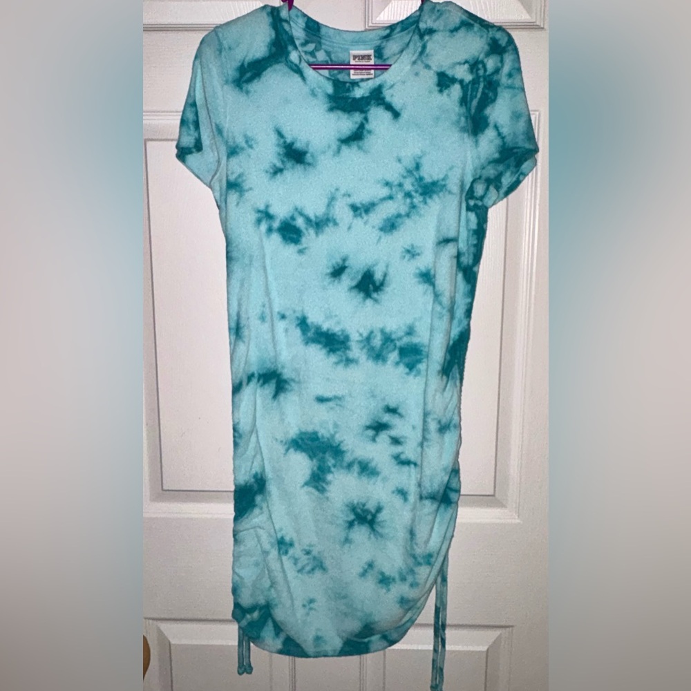 Victoria’s Secret pink Tie-Dye Short Sleeve cover-up dress size medium
